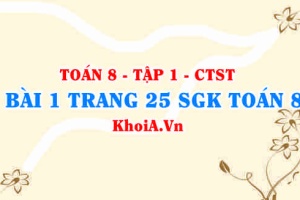 Bài 1 trang 25 SGK Toán 8 Tập 1 Chân trời sáng tạo